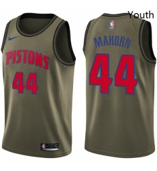 Youth Nike Detroit Pistons 44 Rick Mahorn Swingman Green Salute to Service NBA Jersey