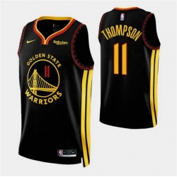 Men Golden State Warriors 11 Klay Thompson Black 2023 24 City Edition Stitched Basketball Jerseys