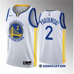 Men Golden State Warriors 2 Brandin Podziemski White 2023 Draft Association Edition Swingman Stitched Basketball Jersey