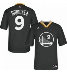 Mens Adidas Golden State Warriors 9 Andre Iguodala Authentic Black Alternate NBA Jersey