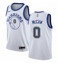 Womens Nike Golden State Warriors 0 Patrick McCaw Authentic White Hardwood Classics NBA Jersey 