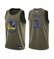 Youth Golden State Warriors 3 Jordan Poole Swingman Green Salute to Service Basketball Jersey 