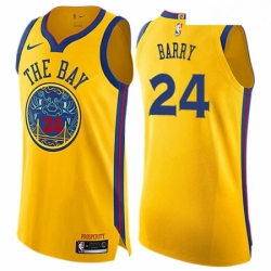 Youth Nike Golden State Warriors 24 Rick Barry Swingman Gold NBA Jersey City Edition