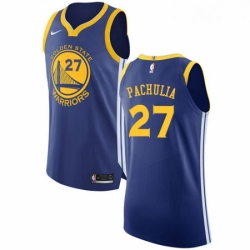 Youth Nike Golden State Warriors 27 Zaza Pachulia Authentic Royal Blue Road NBA Jersey Icon Edition