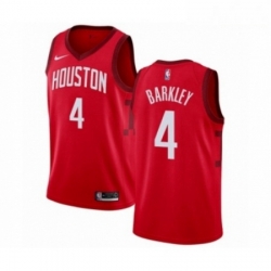 Mens Nike Houston Rockets 4 Charles Barkley Red Swingman Jersey Earned Edition