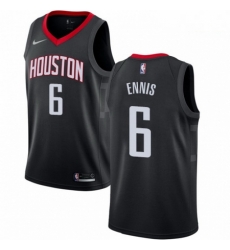 Mens Nike Houston Rockets 6 Tyler Ennis Authentic Black Alternate NBA Jersey Statement Edition 