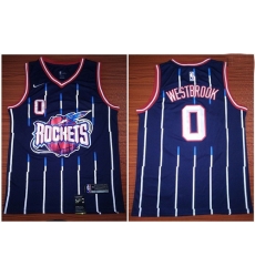 Rockets 0 Russell Westbrook Blue Nike Swingman Jersey