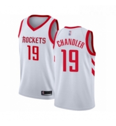 Youth Houston Rockets 19 Tyson Chandler Swingman White Basketball Jersey Association Edition 