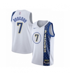 Pacers 7 Malcolm Brogdon White Basketball Swingman City Edition 2019 20 Jersey