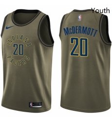 Youth Nike Indiana Pacers 20 Doug McDermott Swingman Green Salute to Service NBA Jersey 