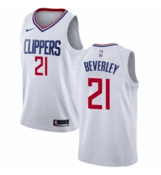 Womens Nike Los Angeles Clippers 21 Patrick Beverley Authentic White NBA Jersey Association Edition 