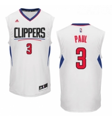 Youth Adidas Los Angeles Clippers 3 Chris Paul Authentic White Home NBA Jersey 