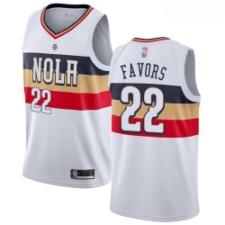 Pelicans #22 Derrick Favors White Basketball Swingman Earned Edition Jersey