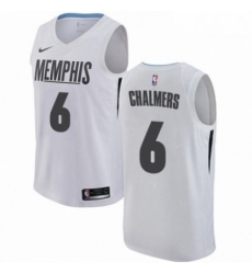 Mens Nike Memphis Grizzlies 6 Mario Chalmers Authentic White NBA Jersey City Edition 