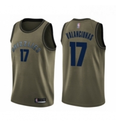 Youth Memphis Grizzlies 17 Jonas Valanciunas Swingman Green Salute to Service Basketball Jersey 