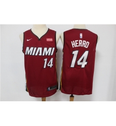 Heat 14 Tyler Herro Red Nike Swingman Jersey