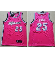 Heat 25 Kendrick Nunn Pink Nike Swingman Jersey