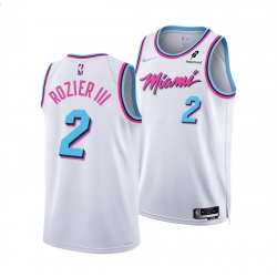 Men Miami Heat 2 Terry Rozier White 2024 25 City Edition Stitched Basketball Jersey