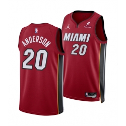 Men Miami Heat 20 Kyle Anderson Red 2025 Statement Edition Swingman Stitched Basketball Jersey