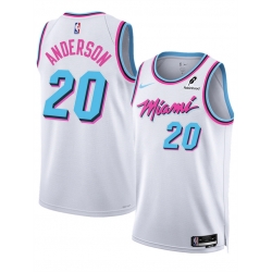 Men Miami Heat 20 Kyle Anderson White 2025 City Edition Stitched Basketball Jersey