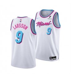 Men Miami Heat 9 Pelle Larsson White 2024 25 City Edition Stitched Basketball Jersey