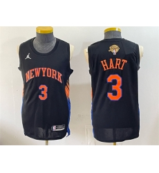 Men New Yok Knicks 3 Josh Hart Black 2026 Finals Patch Statement Edition Stitched Jersey Men New Yok Knicks 3 Josh Hart Black 2026 Finals Patch Statement Edition Stitched Jersey