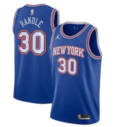 Men New York Knicks Jordan Statement Swingman Jersey Julius Randle Blue