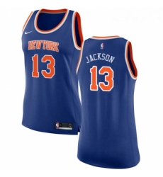 Womens Nike New York Knicks 13 Mark Jackson Authentic Royal Blue NBA Jersey Icon Edition