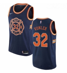 Womens Nike New York Knicks 32 Noah Vonleh Swingman Navy Blue NBA Jersey City Edition 