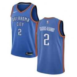 Men Oklahoma City Thunder 2 Shai Gilgeous Alexander Blue Stitched Basketball Jersey