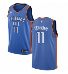 Youth Nike Oklahoma City Thunder 11 Detlef Schrempf Swingman Royal Blue Road NBA Jersey Icon Edition