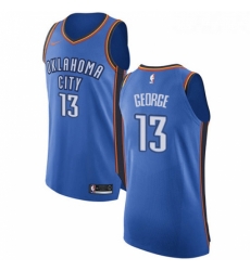 Youth Nike Oklahoma City Thunder 13 Paul George Authentic Royal Blue Road NBA Jersey Icon Edition 