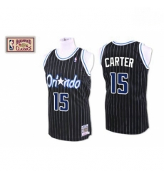 Mens Mitchell and Ness Orlando Magic 15 Vince Carter Swingman Black Throwback NBA Jersey