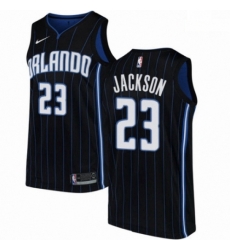 Mens Nike Orlando Magic 23 Justin Jackson Authentic Black NBA Jersey Statement Edition 