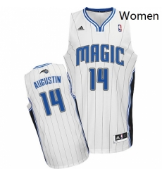 Womens Adidas Orlando Magic 14 DJ Augustin Swingman White Home NBA Jersey