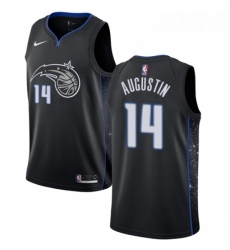 Youth Nike Orlando Magic 14 DJ Augustin Swingman Black NBA Jersey City Edition