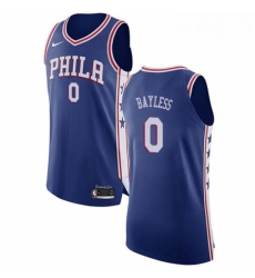 Mens Nike Philadelphia 76ers 0 Jerryd Bayless Authentic Blue Road NBA Jersey Icon Edition