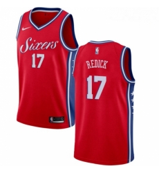 Mens Nike Philadelphia 76ers 17 JJ Redick Authentic Red Alternate NBA Jersey Statement Edition 