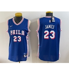 Women Philadelphia 76ers  LeBron James Royal 2026 Icon Edition Stitched Basketball Jersey Run Small 
