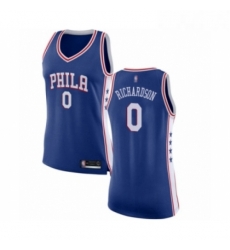 Womens Philadelphia 76ers 0 Josh Richardson Swingman Blue Basketball Jersey Icon Edition 