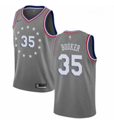 Youth Nike Philadelphia 76ers 35 Trevor Booker Swingman Gray NBA Jersey City Edition 