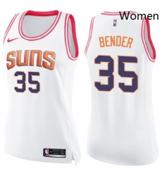 Womens Nike Phoenix Suns 35 Dragan Bender Swingman WhitePink Fashion NBA Jersey