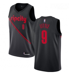 Blazers #9 Nassir Little Black Basketball Swingman City Edition 2018 19 Jersey