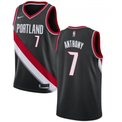 Men Blazers 7 Carmelo Anthony Black Jersey