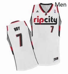 Mens Adidas Portland Trail Blazers 7 Brandon Roy Swingman White Throwback NBA Jersey