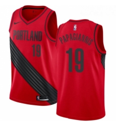 Mens Nike Portland Trail Blazers 19 Georgios Papagiannis Swingman Red NBA Jersey Statement Edition 