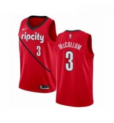 Mens Nike Portland Trail Blazers 3 CJ McCollum Red Swingman Jersey Earned Edition