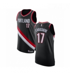 Mens Portland Trail Blazers 17 Skal Labissiere Authentic Black Basketball Jersey Icon Edition 