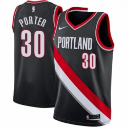 Youth Nike Portland Trail Blazers 30 Terry Porter Swingman Black Road NBA Jersey Icon Edition