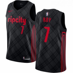 Youth Nike Portland Trail Blazers 7 Brandon Roy Swingman Black NBA Jersey City Edition